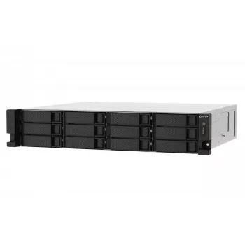 QNAP TS-1273AU-RP-8G NAS/Storage-Server Rack (2U) Ryzen Embedded V1500B 8 GB DDR4 0 TB QNAP QTS Aluminium, Schwarz