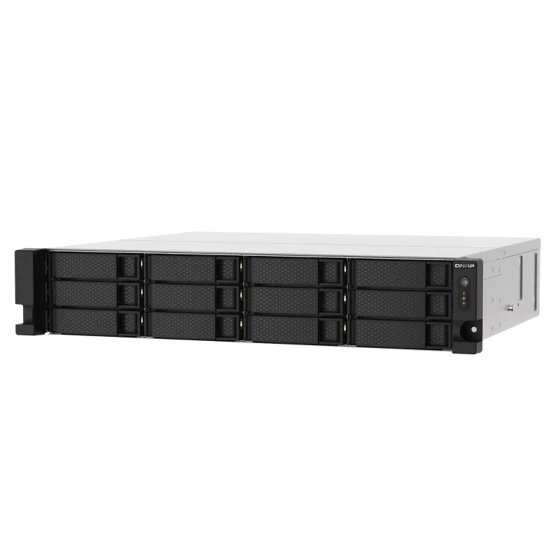 QNAP TS-1273AU-RP-8G NAS/Storage-Server Rack (2U) Ryzen Embedded V1500B 8 GB DDR4 0 TB QNAP QTS Aluminium, Schwarz