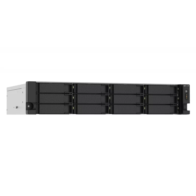 QNAP TS-1273AU-RP-8G NAS/Storage-Server Rack (2U) Ryzen Embedded V1500B 8 GB DDR4 0 TB QNAP QTS Aluminium, Schwarz