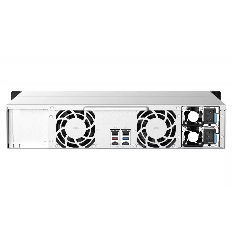 QNAP TS-1273AU-RP-8G NAS/Storage-Server Rack (2U) Ryzen Embedded V1500B 8 GB DDR4 0 TB QNAP QTS Aluminium, Schwarz