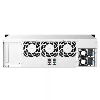 QNAP TS-1673AU-RP-16G NAS/Storage Server Rack (3U) Ryzen Embedded V1500B 16 GB DDR4 0 TB QNAP QTS Schwarz, Grau