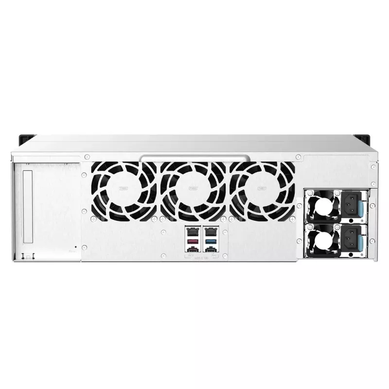 QNAP TS-1673AU-RP-16G NAS/Storage Server Rack (3U) Ryzen Embedded V1500B 16 GB DDR4 0 TB QNAP QTS Schwarz, Grau
