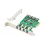 DIGITUS USB PCIe Erweiterungskarte USB 3.0, 4-Port A/F, Chipsatz: VL805, selbstversorgt