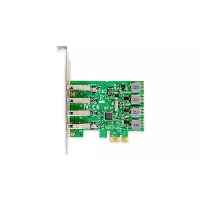 DIGITUS USB PCIe Erweiterungskarte USB 3.0, 4-Port A/F, Chipsatz: VL805, selbstversorgt
