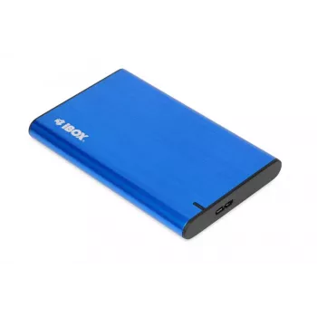 HDD/SSD-Gehäuse IBOX HD-05 — 2,5 Zoll SATA III, USB 3.2 Gen 1 (Micro-USB B), bis zu 10 TB, blau