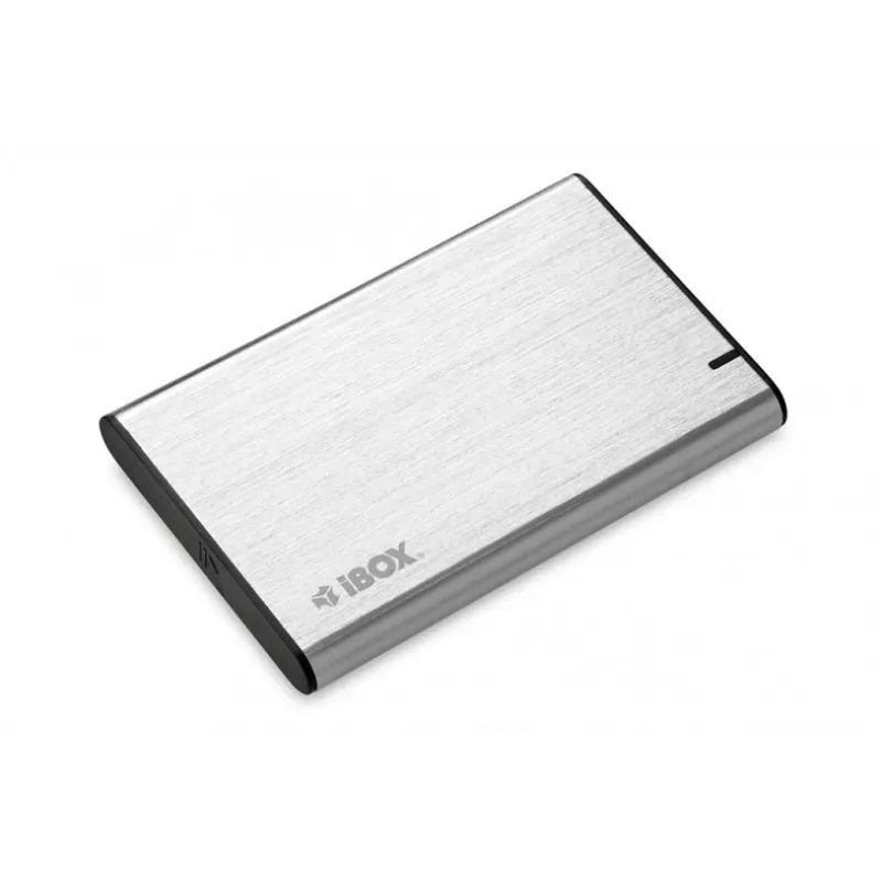 HDD/SSD-Gehäuse IBOX HD-05 — 2,5 Zoll SATA III, USB 3.2 Gen 1 (5 Gbit/s), Micro-USB B, bis zu 10 TB, grau