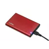 HDD/SSD-Gehäuse IBOX HD-05 Rot 2,5 Zoll — USB 3.2 Gen 1 (5 Gbit/s), JMicron JMS578, bis zu 10 TB