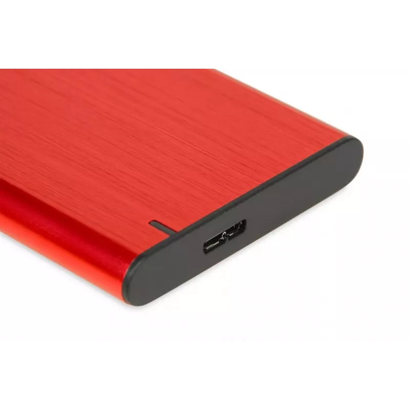 HDD/SSD-Gehäuse IBOX HD-05 Rot 2,5 Zoll — USB 3.2 Gen 1 (5 Gbit/s), JMicron JMS578, bis zu 10 TB