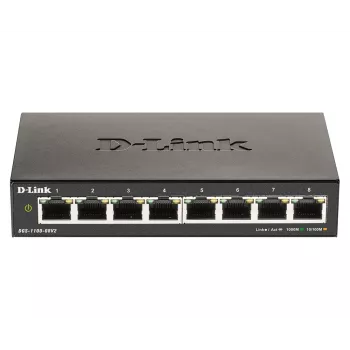 D-Link DGS-1100-08V2 Managed L2 Gigabit Ethernet (10/100/1000) Schwarz