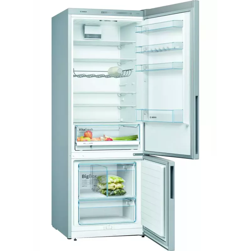 Kühl-Gefrierkombination Bosch Serie 4 KGV58VLEAS, freistehend, 503 L Gesamt (377 L Kühlteil / 126 L Gefrierteil), Edelstahl