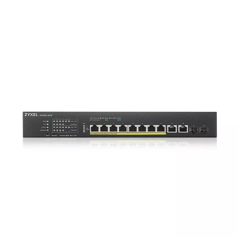 Zyxel XS1930-12HP-ZZ0101F Netzwerk-Switch Managed L3 10G Ethernet (100/1000/10000) Power over Ethernet (PoE) Schwarz