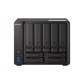 QNAP TS-H973AX NAS Tower Ryzen Embedded V1500B 32 GB DDR4 0 TB QuTS hero Schwarz