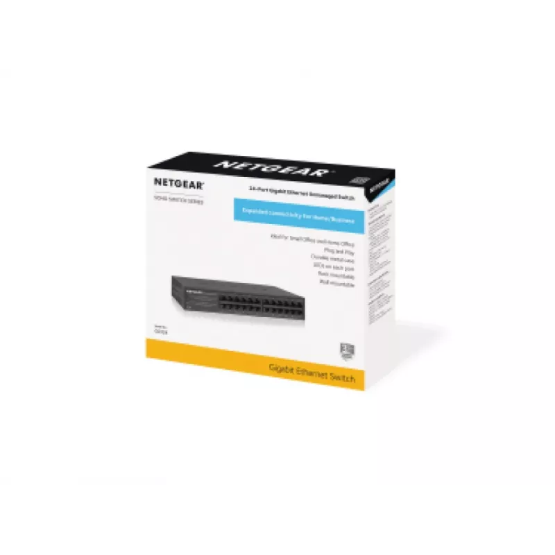 NETGEAR GS324 Unmanaged Gigabit Ethernet (10/100/1000) Schwarz