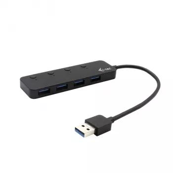 USB Hub i-tec USB 3.0 Metal HUB 4 Port mit einzelnen Ein-/Ausschaltern