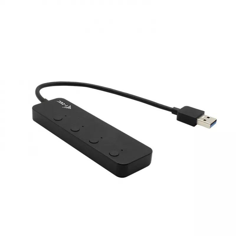 USB Hub i-tec USB 3.0 Metal HUB 4 Port mit einzelnen Ein-/Ausschaltern