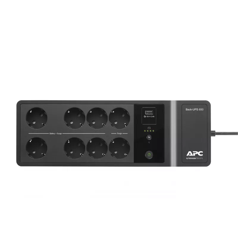 APC Back-UPS 650VA 230V 1 USB charging port - (Offline-) USV uninterruptible Netzteil (UPS) Standby (Offline) 0.65 kVA 400 W 8 AC outlet(s)