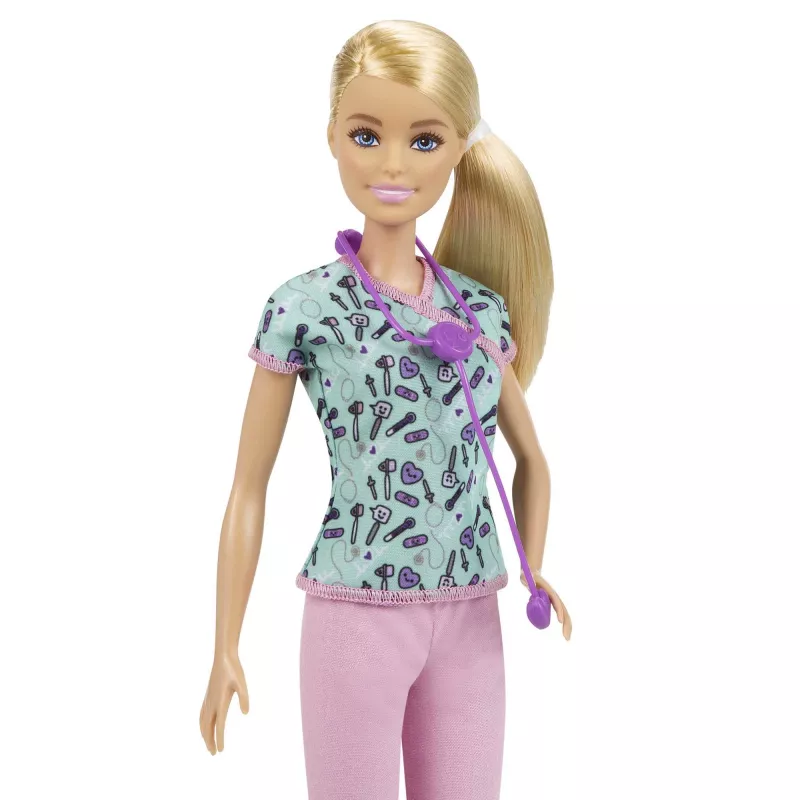 Barbie Krankenschwesterpuppe mit Kittel, Kleidung und Zubehör, Modepuppe, Weiblich, 3 Jahr(e), Mädchen, 304,8 mm, 120 g