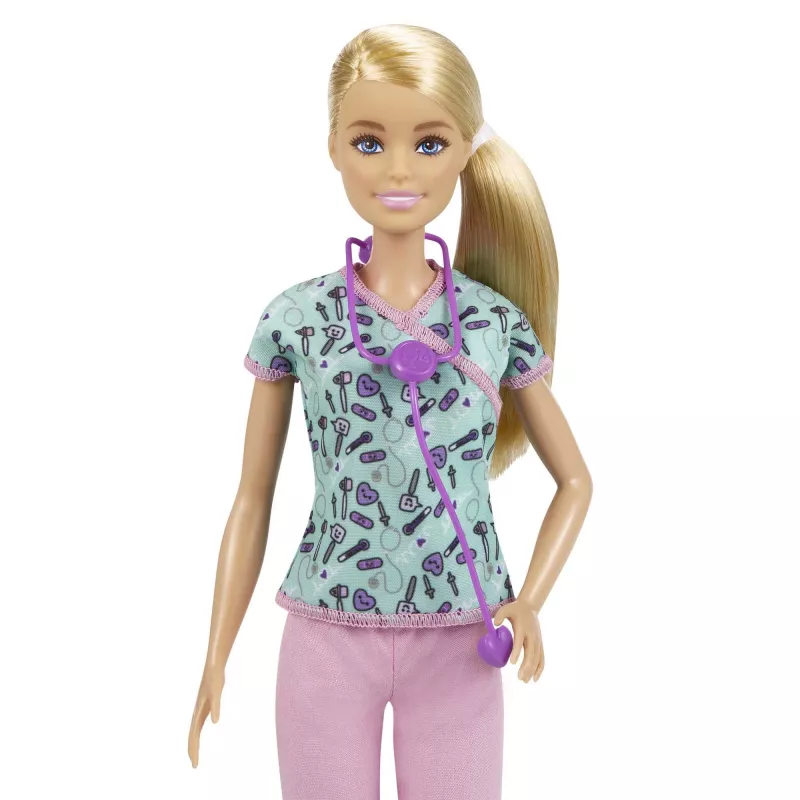 Barbie Krankenschwesterpuppe mit Kittel, Kleidung und Zubehör, Modepuppe, Weiblich, 3 Jahr(e), Mädchen, 304,8 mm, 120 g