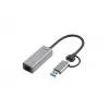 “i-tec Metal USB-C/USB-A 2.5Gbps Ethernet” Adapter, kabelgebunden, USB Type-A/USB Type-C, Ethernet, 2500 Mbit/s, Grau