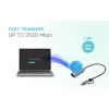 “i-tec Metal USB-C/USB-A 2.5Gbps Ethernet” Adapter, kabelgebunden, USB Type-A/USB Type-C, Ethernet, 2500 Mbit/s, Grau