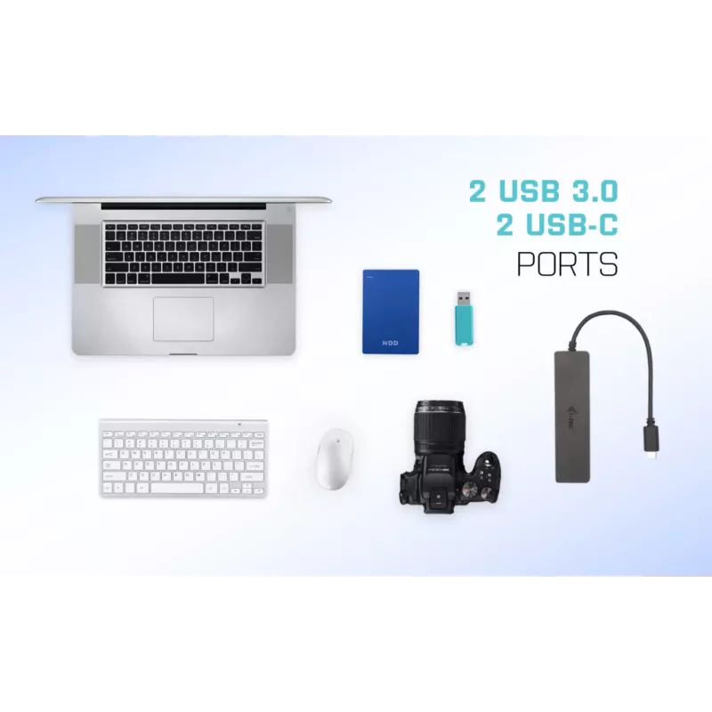i-tec Metal USB-A/USB-C HUB 2x USB 3.0 + 2x USB-C (10 Gbps)