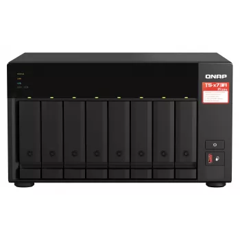 QNAP TS-873A NAS Tower Ryzen Embedded V1500B 8 GB DDR4 0 TB QNAP Turbo System Schwarz