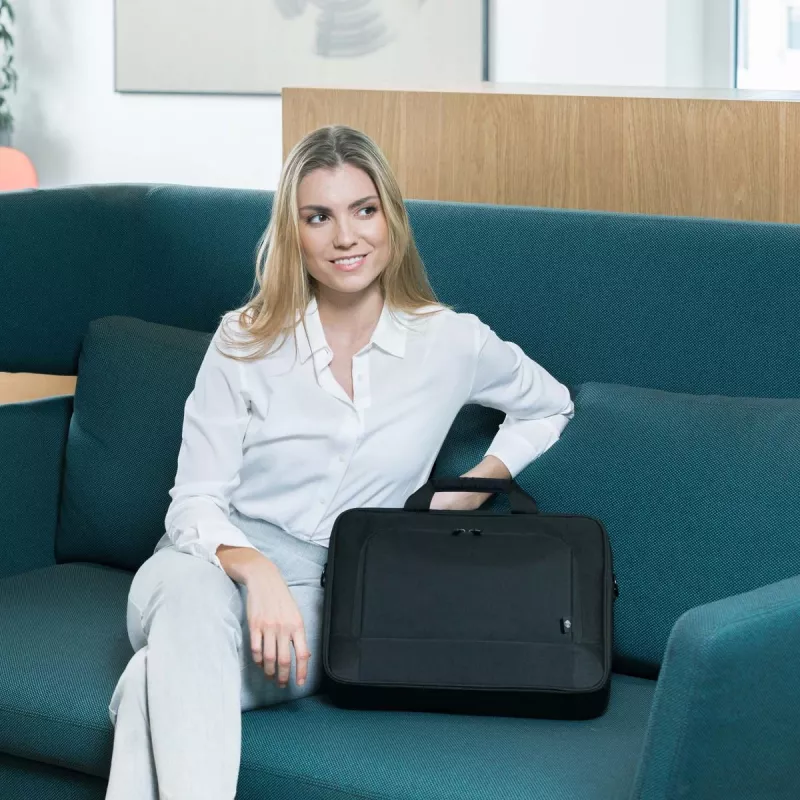 DICOTA Eco Top Traveller Base - 13-14,1 Zoll Notebook-Tasche - Schwarz / 300d RPET Polyester