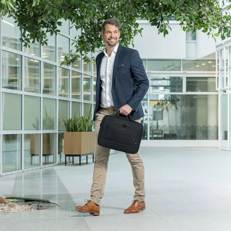 DICOTA Eco Top Traveller Base - 13-14,1 Zoll Notebook-Tasche - Schwarz / 300d RPET Polyester