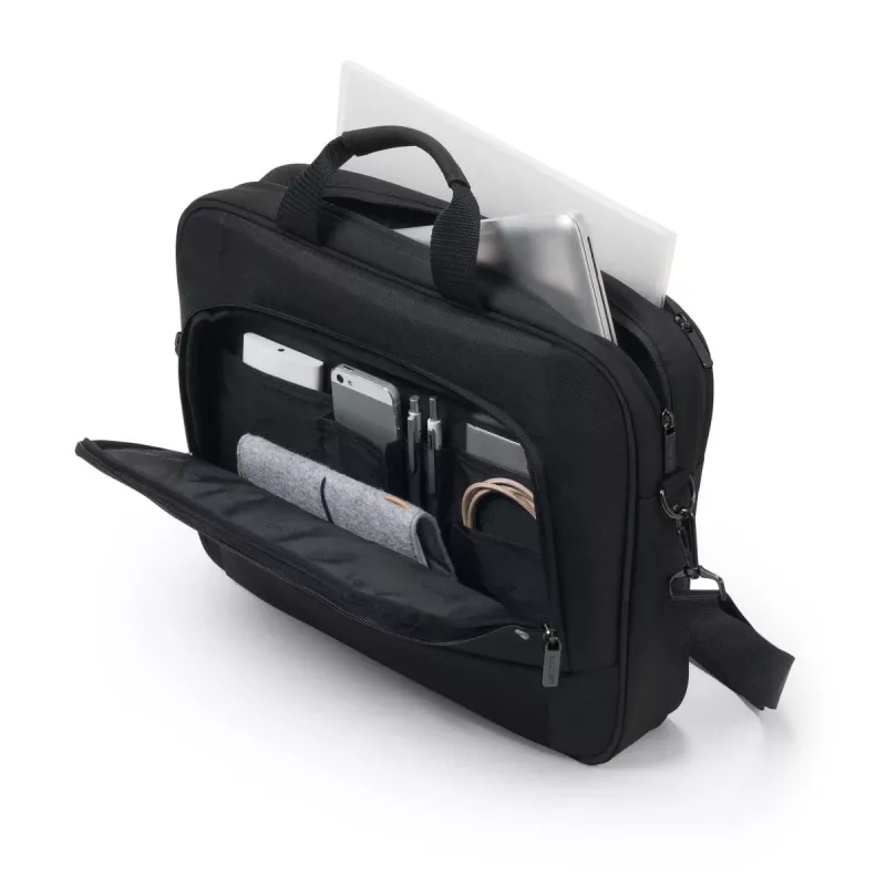 DICOTA Eco Top Traveller Base - 13-14,1 Zoll Notebook-Tasche - Schwarz / 300d RPET Polyester