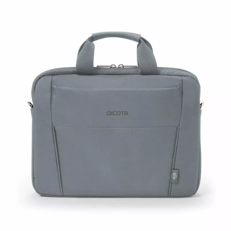 DICOTA Eco schlank Case Base – 13–14,1 Zoll Notebooktasche – Grau / 300d RPET Polyester