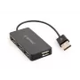 USB-Hub Gembird UHB-U2P4-04 – 4-Port USB 2.0, Plug-and-Play, schwarz, 480 Mbit/s