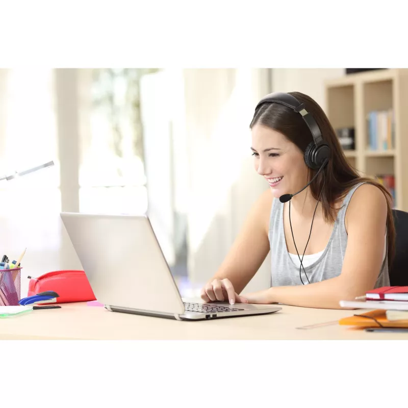 Kensington Classic USB-C Headset mit Mikrofon, kabelgebunden, Telefonate/Musik, Headset, Schwarz