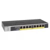 NETGEAR GS108LP Unmanaged Gigabit Ethernet (10/100/1000) Power over Ethernet (PoE) 1U Schwarz, Grau
