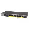 NETGEAR GS108LP Unmanaged Gigabit Ethernet (10/100/1000) Power over Ethernet (PoE) 1U Schwarz, Grau