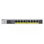 NETGEAR GS108LP Unmanaged Gigabit Ethernet (10/100/1000) Power over Ethernet (PoE) 1U Schwarz, Grau