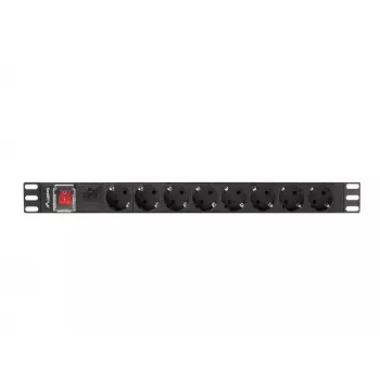 Stromverteilungseinheit PDU Lanberg PDU-08F-0200-BK