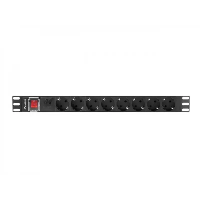 Stromverteilungseinheit PDU Lanberg PDU-08F-0200-BK