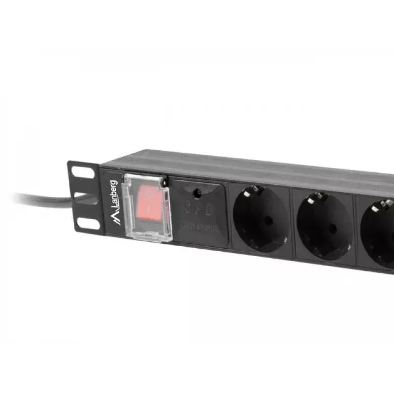 Stromverteilungseinheit PDU Lanberg PDU-08F-0200-BK