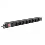 Stromverteilungseinheit PDU Lanberg PDU-08F-0200-BK
