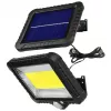 Solar-LED-Außenfluter MACLEAN MCE438, 5 W, 400 lm, IP44, Li-Ion 5,2 V, wandmontiert, weißes Licht, schwarz