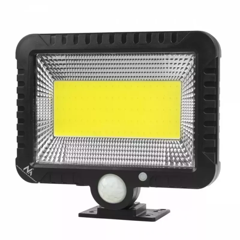 Solar-LED-Außenfluter MACLEAN MCE438, 5 W, 400 lm, IP44, Li-Ion 5,2 V, wandmontiert, weißes Licht, schwarz