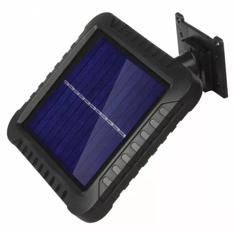 Solar-LED-Außenfluter MACLEAN MCE438, 5 W, 400 lm, IP44, Li-Ion 5,2 V, wandmontiert, weißes Licht, schwarz