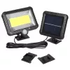 Solar-LED-Außenfluter MACLEAN MCE438, 5 W, 400 lm, IP44, Li-Ion 5,2 V, wandmontiert, weißes Licht, schwarz