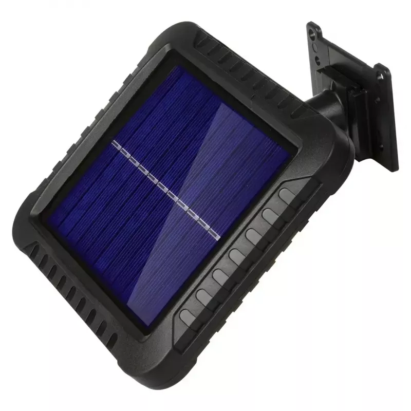 Solar-LED-Außenfluter MACLEAN MCE438, 5 W, 400 lm, IP44, Li-Ion 5,2 V, wandmontiert, weißes Licht, schwarz