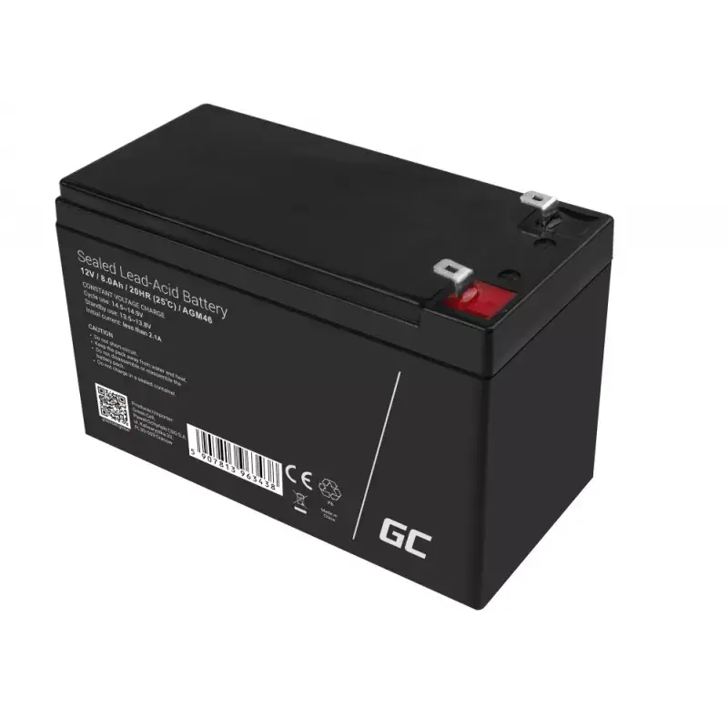 Wiederaufladbare 12-V-Blei-Säure-Batterie Grün Cell AGM46, 8000 mAh, 2,15 kg, VRLA