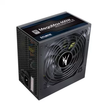Zalman ZM600-TXII V2 MegaMax 80PLUS 230V EU STANDARD zertifiziertes hocheffizientes PCI-E-Netzteil 600 W 20+4-Pin ATX ATX Schwarz