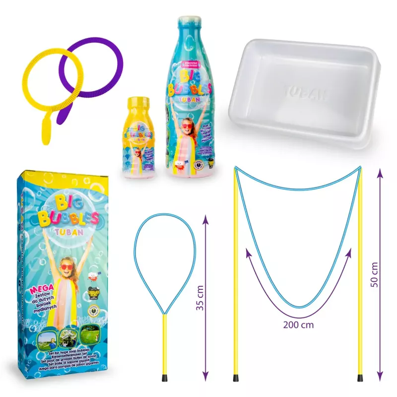 Seifenblasen-Set Tuban MEGA SET FOR BIG BUBBLES Empfohlenes Alter 3 Jahre