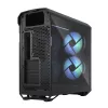 PC-Tower-Gehäuse Fractal Design Torrent Tower Black – unterstützt ATX/EATX/ITX, 2x180-mm-Frontlüfter, 2x3,5-Zoll-Einschübe, 4x2,5-Zoll-Einschübe, gehärtetes Glas