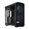 PC-Tower-Gehäuse Fractal Design Torrent Tower Black – unterstützt ATX/EATX/ITX, 2x180-mm-Frontlüfter, 2x3,5-Zoll-Einschübe, 4x2,5-Zoll-Einschübe, gehärtetes Glas