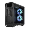 PC-Tower-Gehäuse Fractal Design Torrent Tower Black – unterstützt ATX/EATX/ITX, 2x180-mm-Frontlüfter, 2x3,5-Zoll-Einschübe, 4x2,5-Zoll-Einschübe, gehärtetes Glas